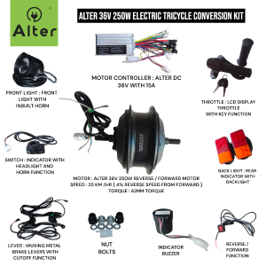 ALTER 36V 250W ELECTRIC TRICYCLE CONVERSION KIT